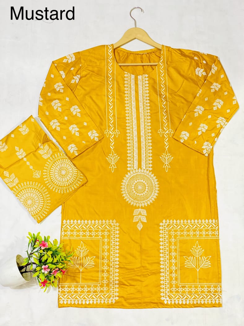 2 Pcs Women's Stitched 3D Printed Suit