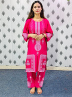 2 Pcs Women's Stitched 3D Printed Suit