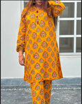 2-Piece stiched leaf printed suit